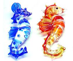 custom design glass seahorse pendants