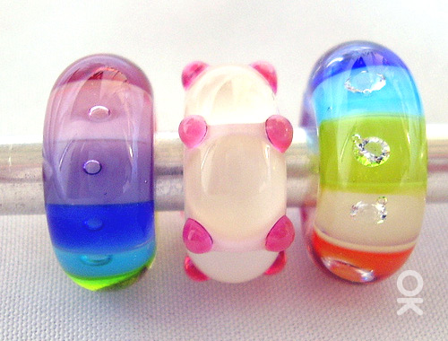 customized charm glass bead samples