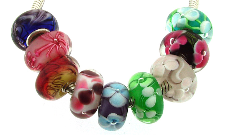 Custom Design Lampwork Bead Samples