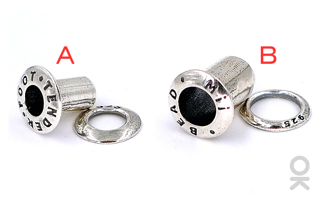 SILVER CORE CAP DIAMETER COMPARISON