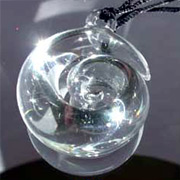 whirl design transparent glass pendant