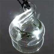 screw design transparent glass pendant