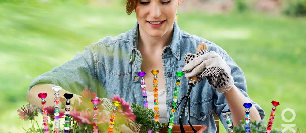 Create Your Own Beaded Fairy Garden Stakes